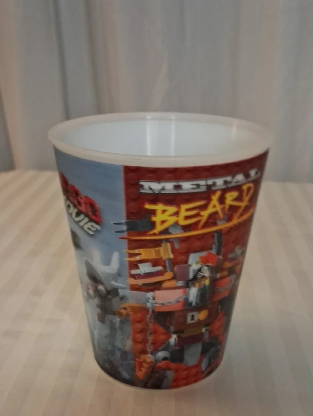 Lego Metal Beard Red and Gray Plastic Party Cup